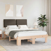 Letto con Testiera Rivestita Talpa 150 x 200 cm Pino massello 877272