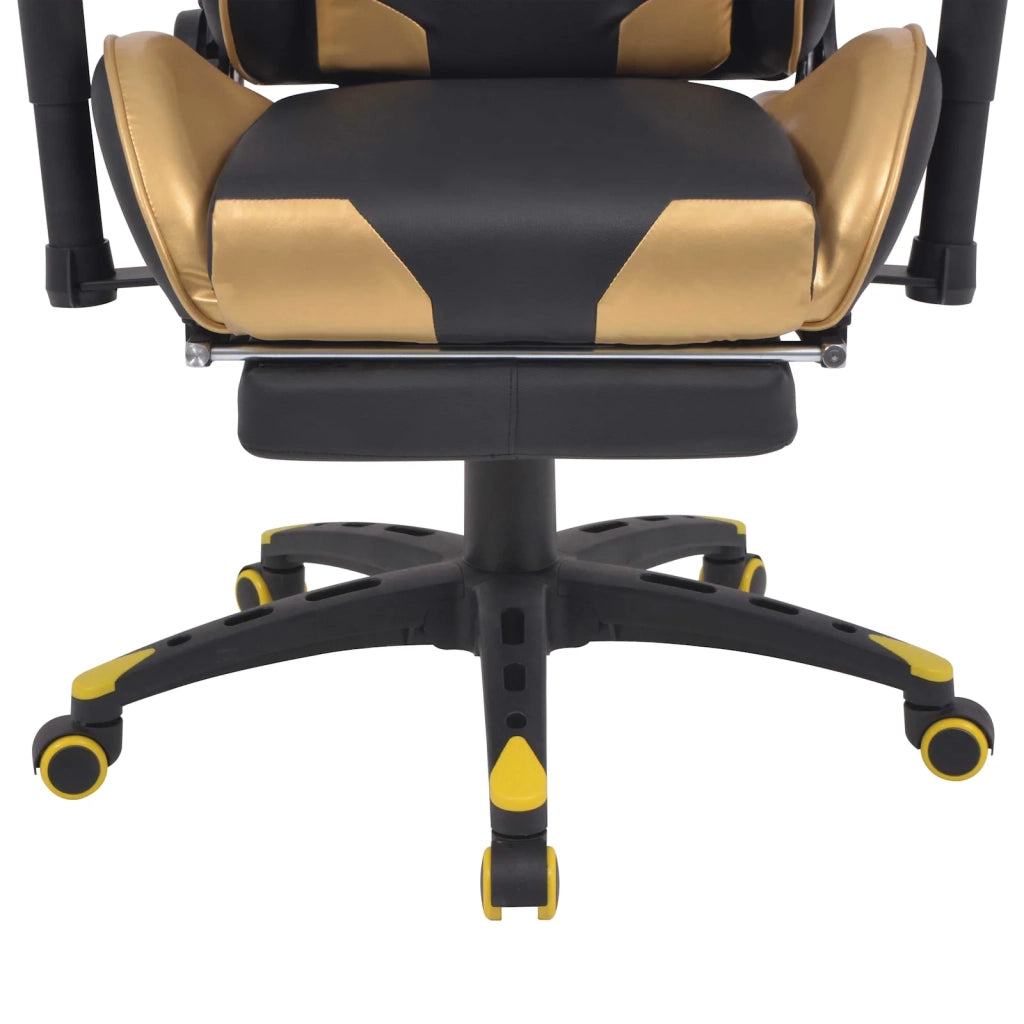 Sedia da gaming Oro 70 x 71 x 136 cm Pelle Artificiale