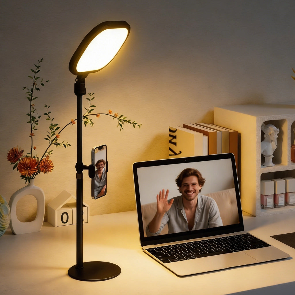 Lampada da Scrivania LED con Supporto per Telefono ¨C Zephmum ¨C Nero, 5 Colori, 10 Luminosit¨¤