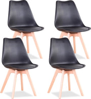 Set di sedie da pranzo da 4 - Sedie da pranzo - Set di sedie da 4 - Moderno - Sedie - Sedia - Scandiano - Nero