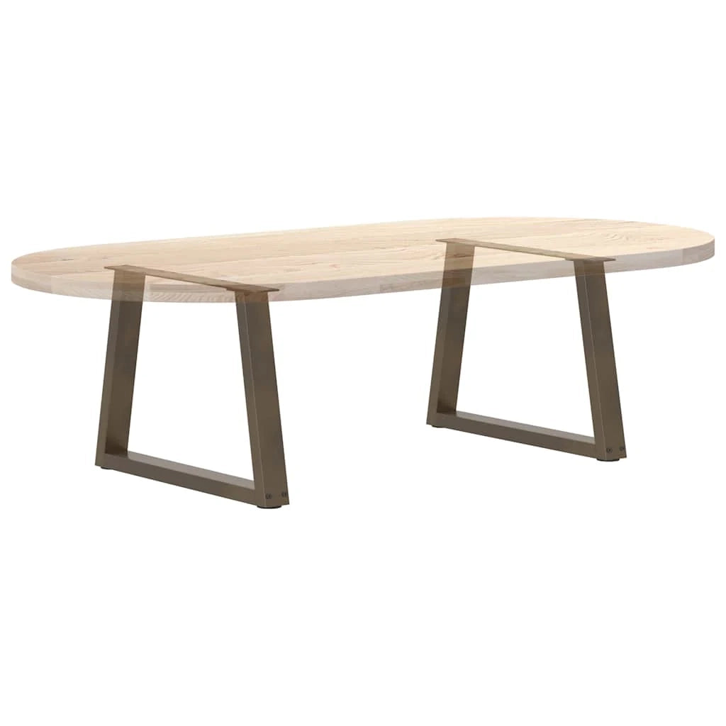 Set di 2 gambe per tavolino da caffè in acciaio verniciato a polvere 60 x 42-43,3 cm con piedini regolabili design elegante 02_0056850