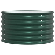 Fioriera rialzata moderna 80 x 80 x 44 cm facile da montare elegante acciaio verde 02_0058911