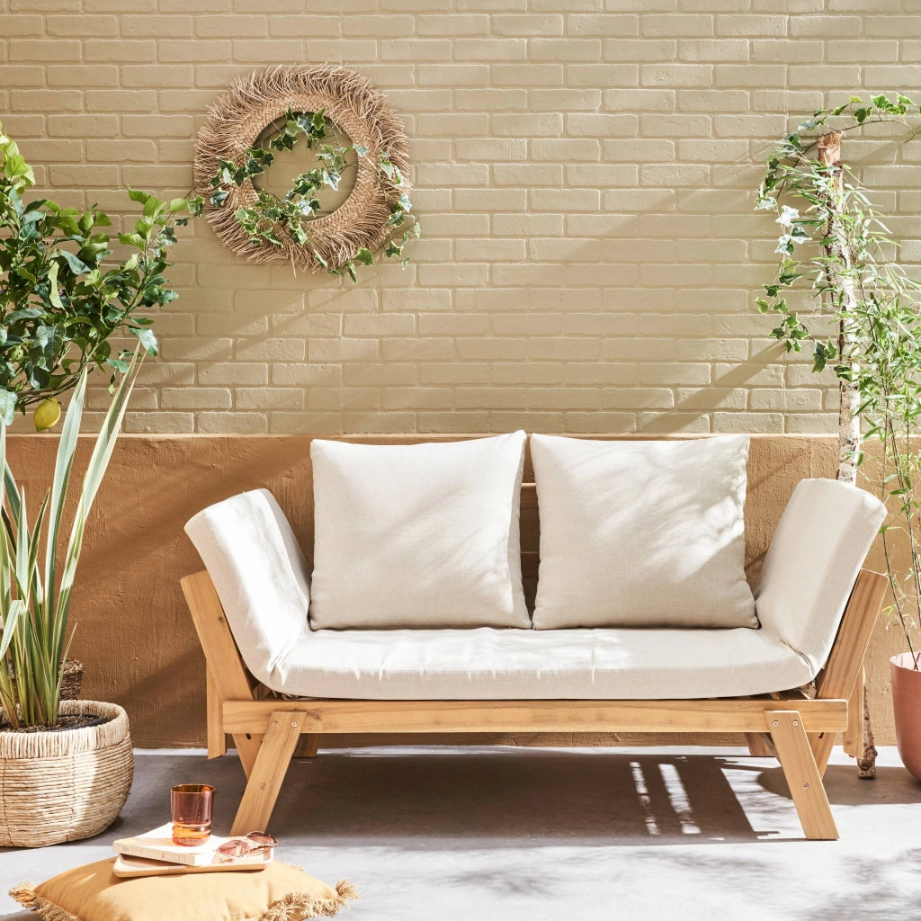 Panca da giardino, 2/3 posti, beige