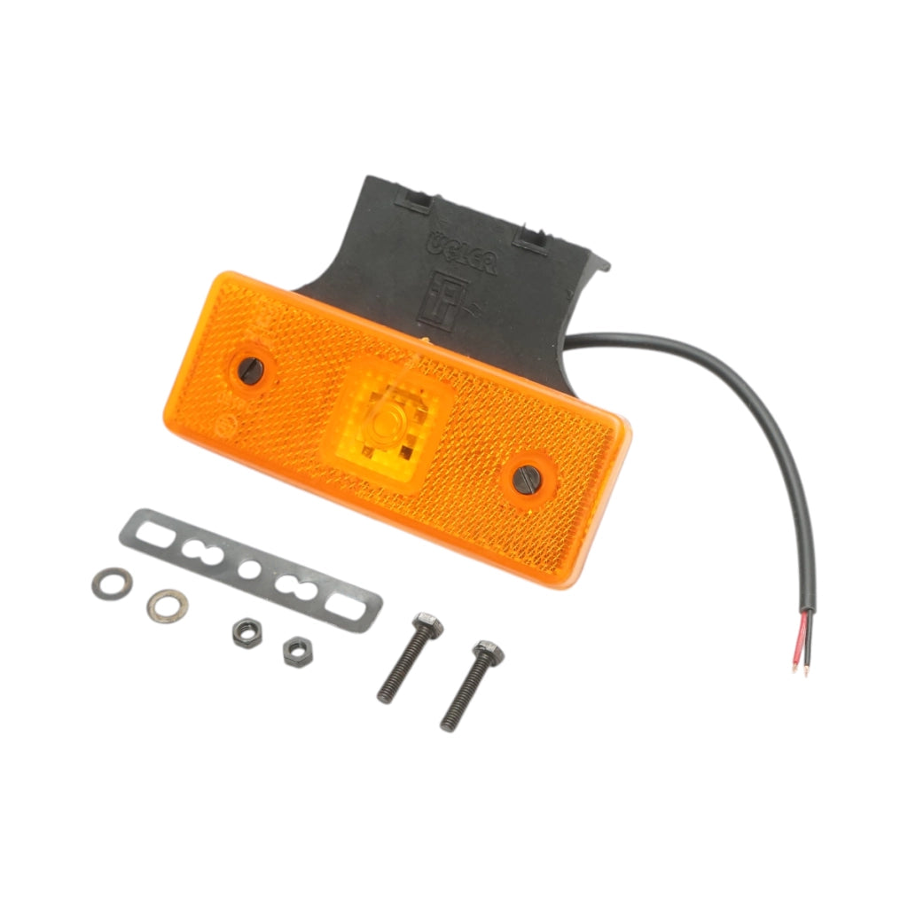 Luce di posizione laterale destra LED 12-24V gialla con supporto 110x42x7mm Breckner Germany