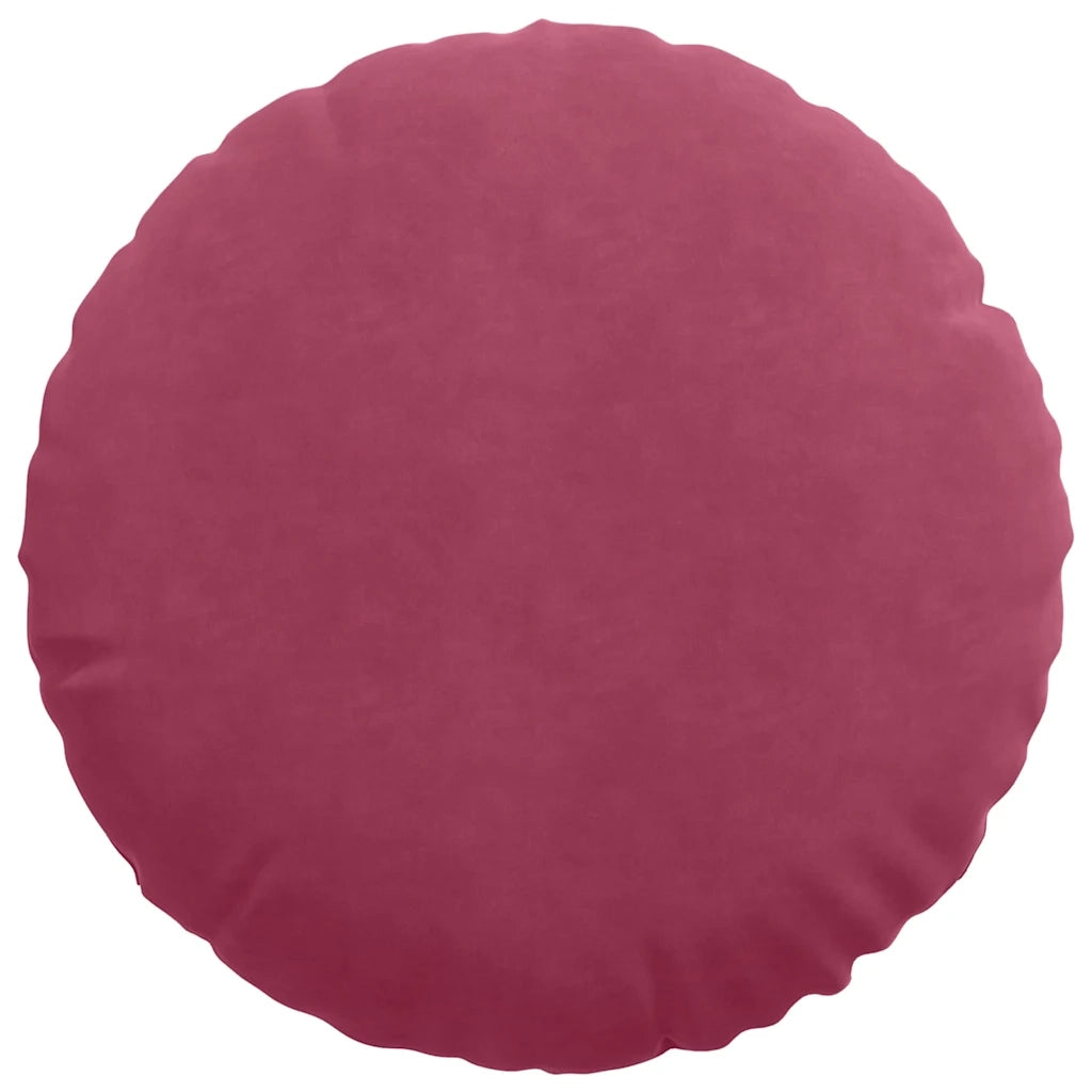 Cuscini per Seduta 2 pcs Rosso Vino Ø50 x 19 cm Velluto
