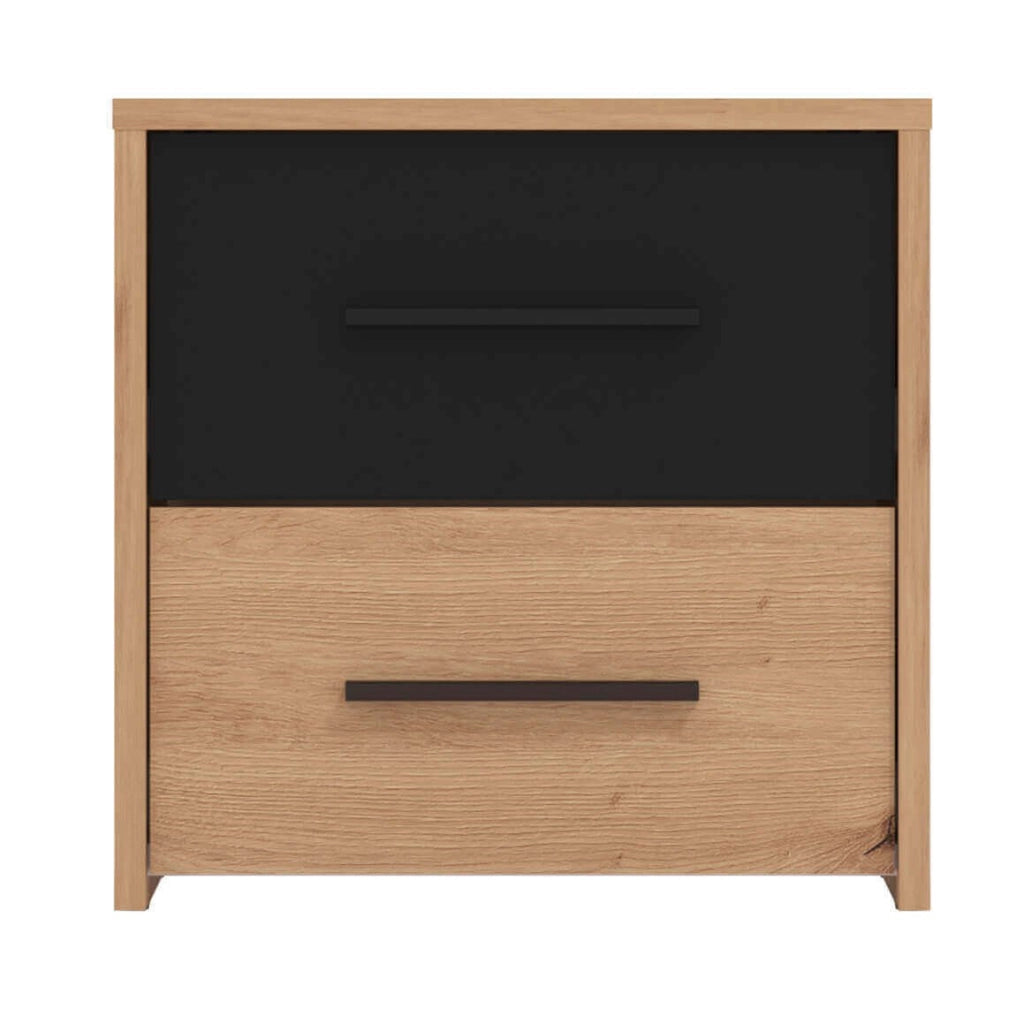 comodino due cassetti moderno minimal in legno cm 42x33 2x42 1 h - TIMBER