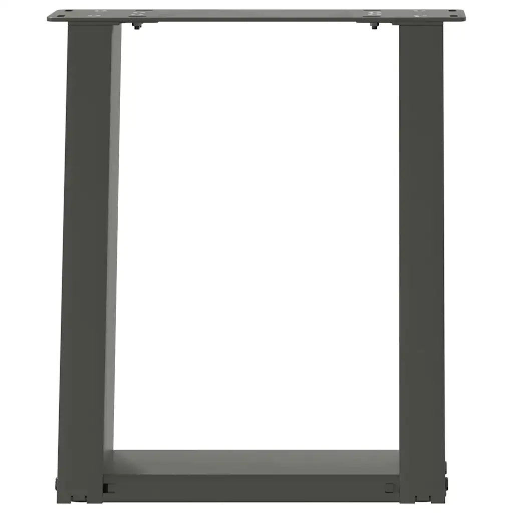 vidaXL Gambe per Tavolino da Caffè a Forma di U 2 pz Antracite 28x(42-43) cm Acciaio