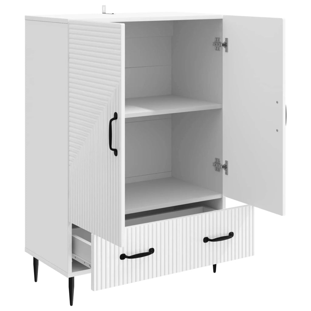 Credenza Bianco Lucido 66 x 34,5 x 95 cm Legno ingegnerizzato 894899