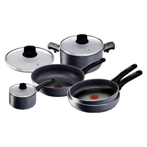 Lagostina 2100128458 Cucina Green Set di Pentole Antiaderenti 8 Pezzi con Rivestimento Mineralis e Indicatore Thermo-Signal Induzione Compatibile Lavabile in Lavastoviglie colore Grigio scuro