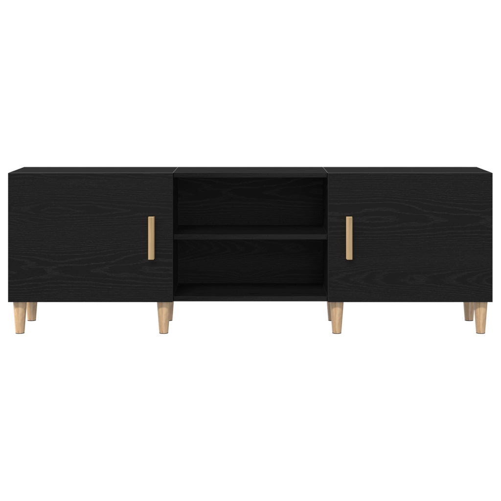 Supporto TV - Rovere Nero, 150x30x50 cm, Realizzato in Legno Ingegnerizzato