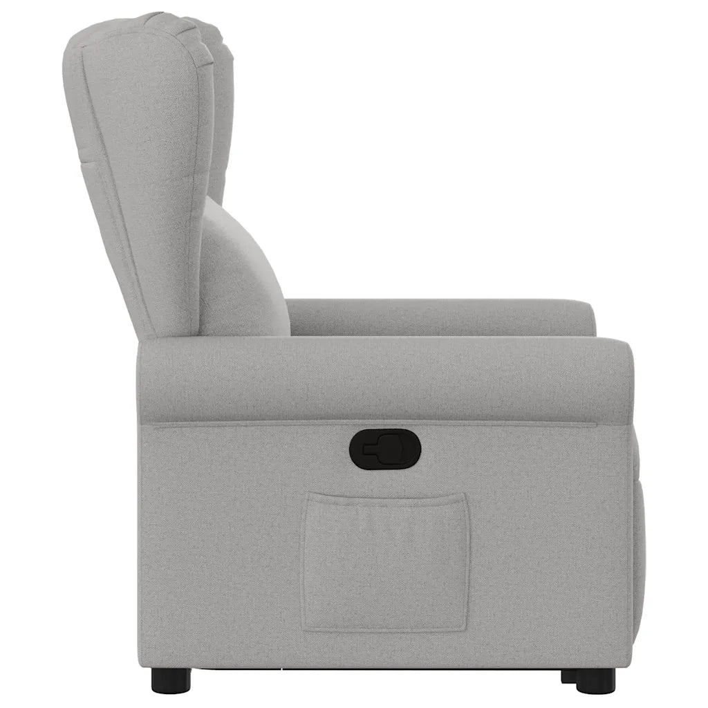 Poltrona Alzapersona Reclinabile Grigio Nuvola in Tessuto 3303383