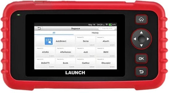 Scanner OBD2 - Diagnose computer professionale - Strumento diagnostico automatico - Lettore di codici - Scansionatore temperatura esterna - Diagnosetool intelligente - Correttore errori - Nero