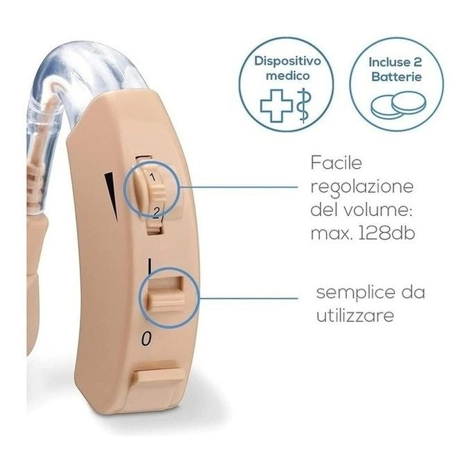 Beurer HA 20 Apparecchio Acustico che amplifica il volume di tutti i suoni interni ed esterni Volume regolabile 3 accessori per adattarlo individualmente al canale