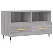 Mobile TV multimediale mensola TV credenza TV sala da pranzo soggiorno camera da letto Sonoma 80 x 36 x 50 cm legno ingegnerizzato grigio 02_0028466
