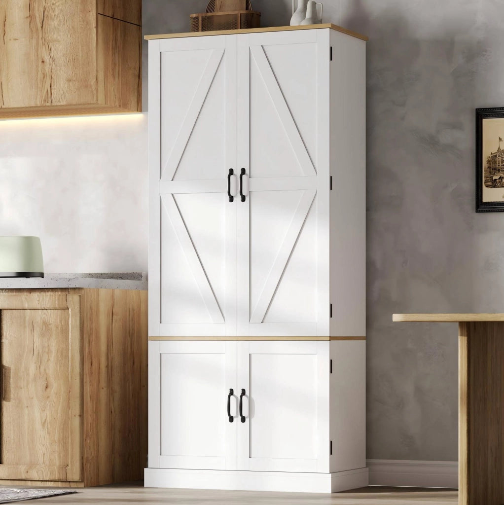 Mobile alto contenitore in MDF bianco 80x40x180 cm