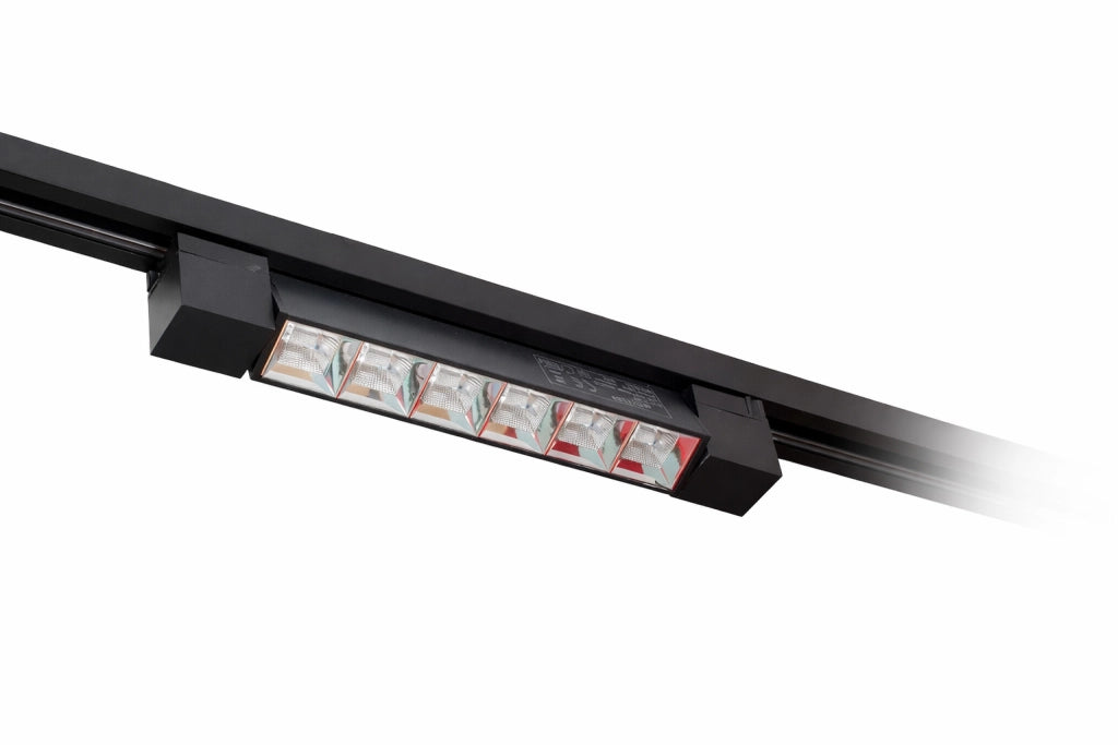 Proiettore LED per Binario Elettrificato 12W 1440lm Nero, Faretto Lineare per Negozi e Showroom, Luce Diretta ad Alta Efficienza, Luce calda, fredda o naturale Colore della luce: Luce fredda