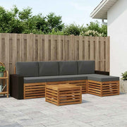 Set di divani da esterno 6 pz Naturale e Antracite 3384273