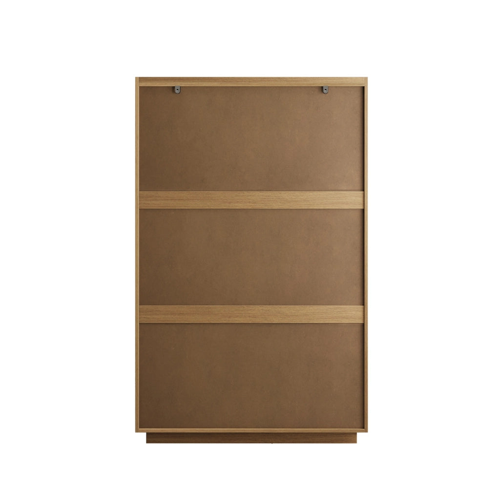 Cassettiera moderna a 6 cassetti 80x48x127 cm in MDF e truciolare; colore rovere