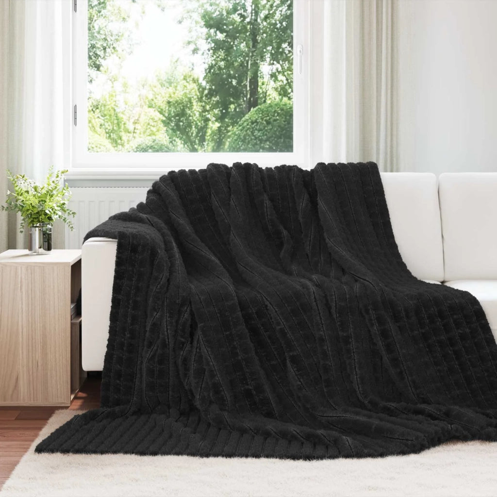 Coperta Nero 270 x 240 cm Panno 42016932
