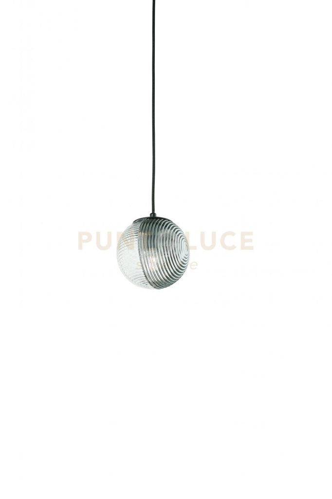 SOSPENSIONE VETRO BELLA 1 FUME' D.15CM H.16CM 1 LUCE ATTACCO E27