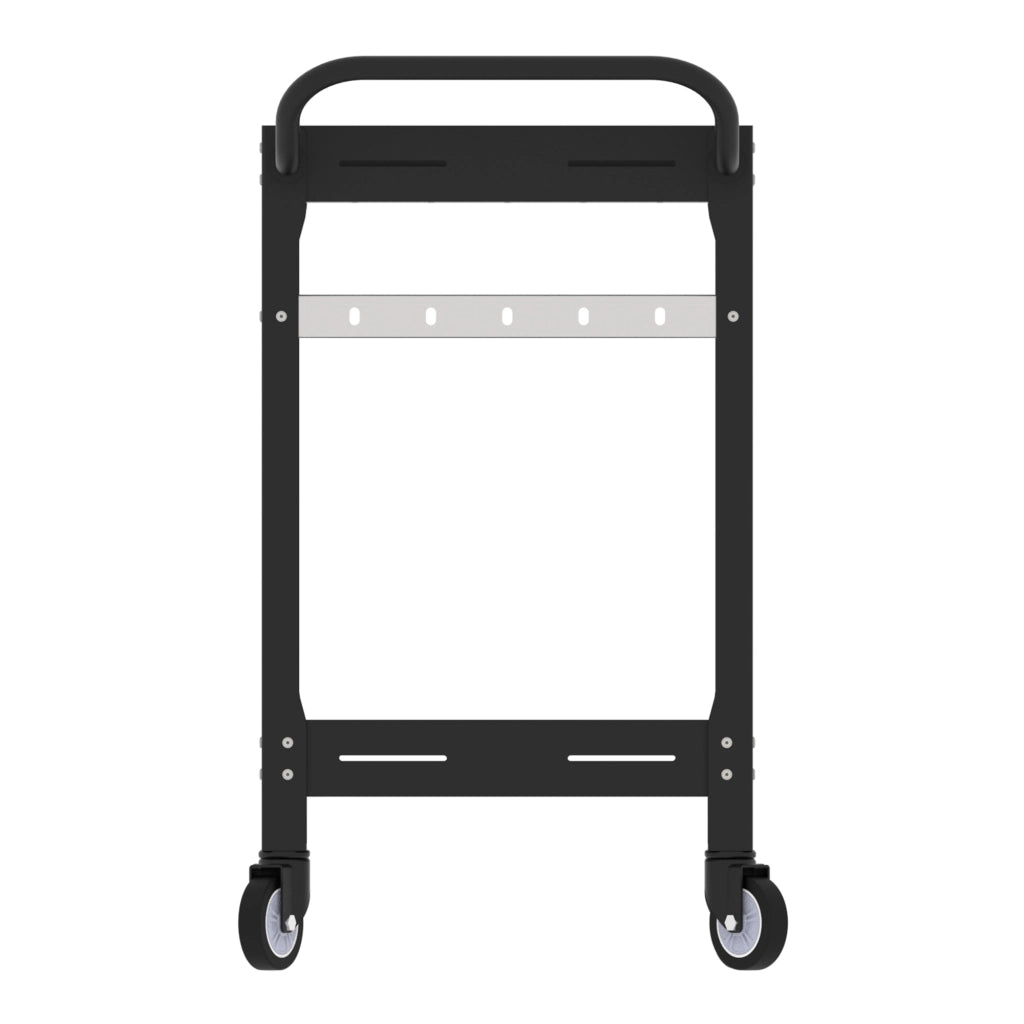 Carrello Portavivande Bard in Acciaio con 2 Ripiani e Ruote 72x77x38 cm - Nero casa.pro