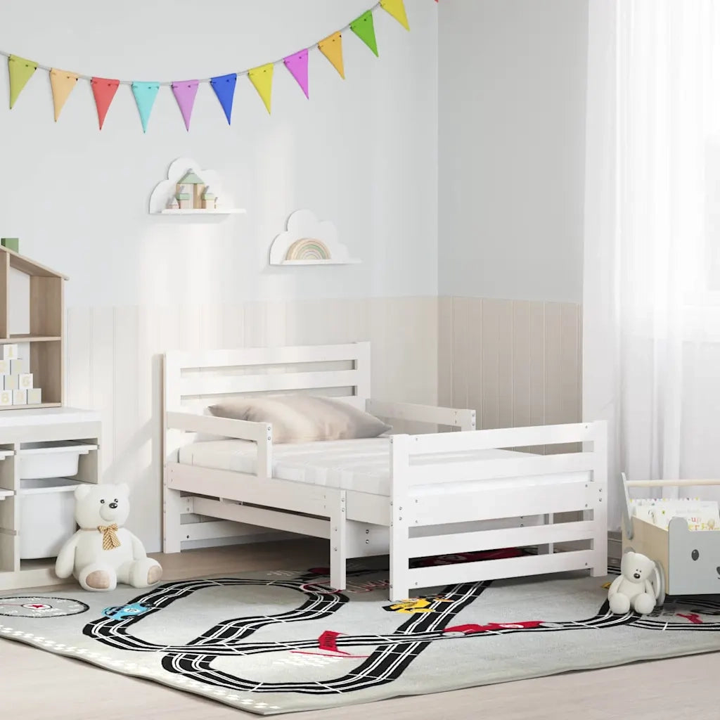 Struttura letta con materasso estensibile Bianco 80 x 200 cm