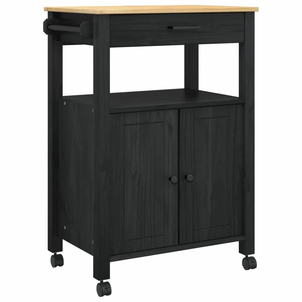 Carrello da Cucina MONZA Nero 60 x 40 x 88,5 cm CFW9232619
