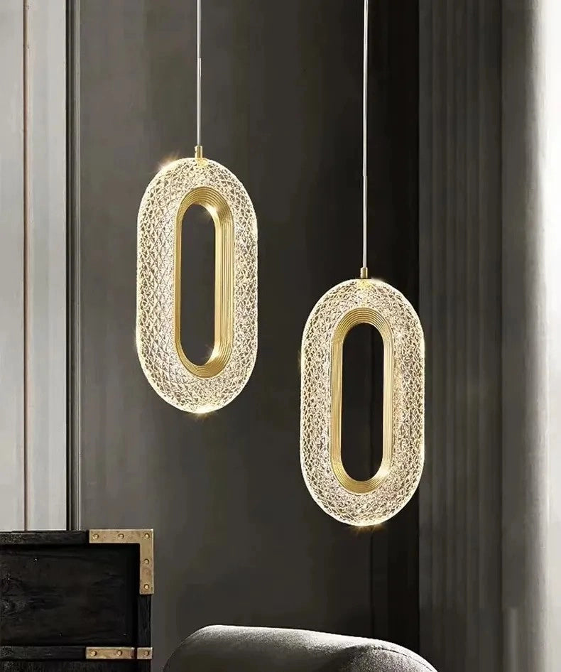 Lampadario A Sospensione In Cristallo G113-1cp Gold