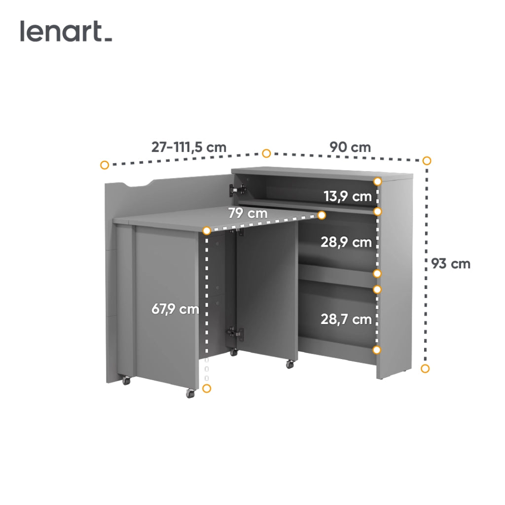 SCRIVANIA WORK CONCEPT SLIM CW 02L GRIGIO SINISTRO