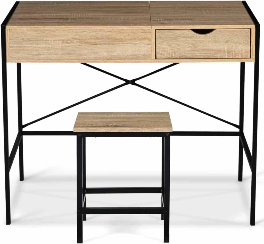 Toeletta con specchio pieghevole di design industriale LUIS