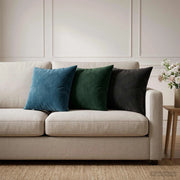 Cuscino con cuscino HEERLEN 2 pz Nero Velluto 924508