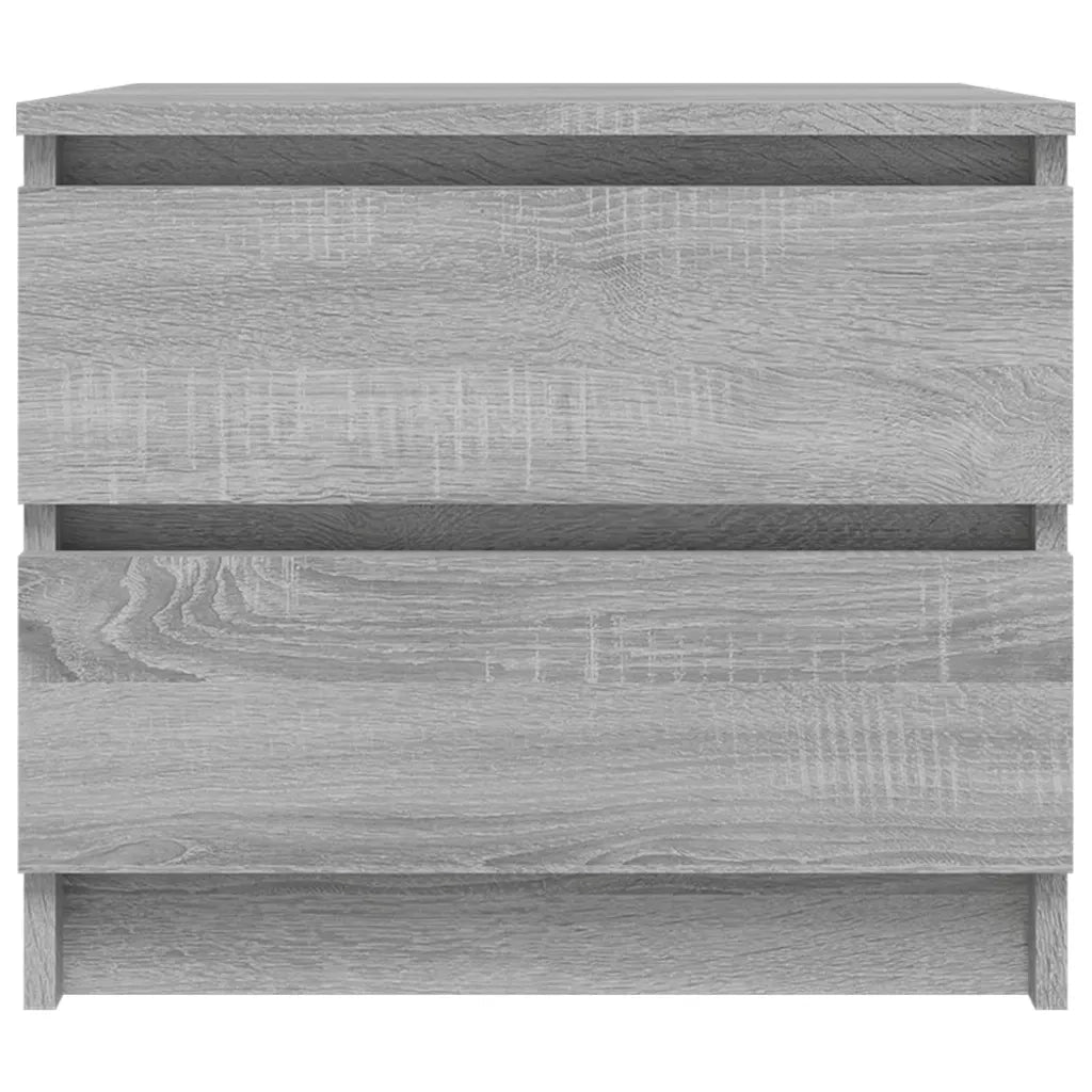 Comodini Grigio Sonoma 2 pz 50x39x43,5 cm in Legno Multistrato 815825