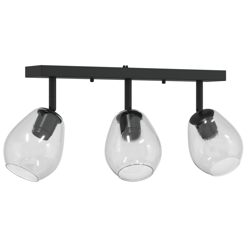 Faretti da soffitto con paralume in vetro regolabile in antracite, E27