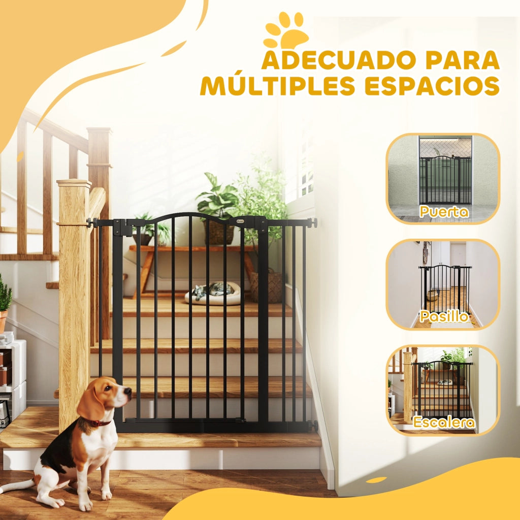 Barriera per Cani Regolabile 74-87 cm ¨C Minimal ¨C Nero