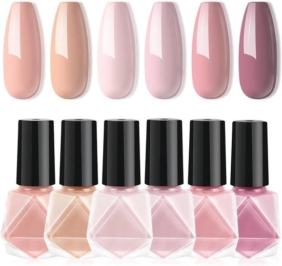 Set di Vernice per Unghie per Autunno Inverno - 6 Colori Vernice Gel per Secchezza Rapida per Manicure DIY Salon