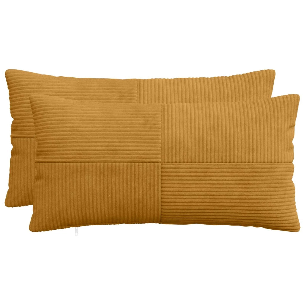 Federa 2 pcs ALMELO Giallo 40 x 80 cm corduroy 914626