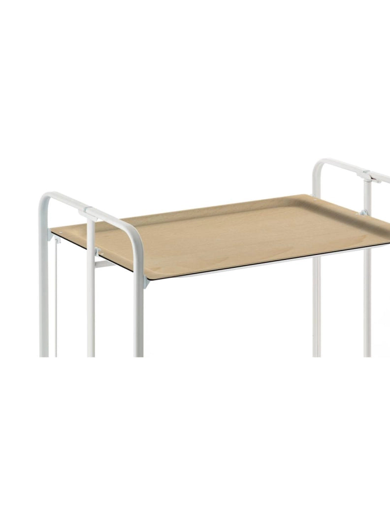 Carrello da cucina pieghevole bianco con ruote BAUHAUS 2 ripiani