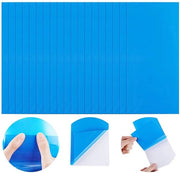 Patch di riparazione multifunzionale, patch di riparazione per piscina, autoadesivo, rettangolare blu 10x25cm (10 pezzi)