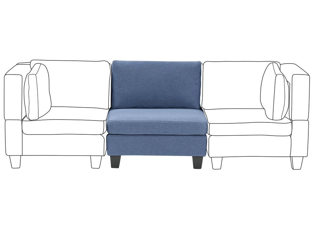 Poltrona imbottita in tessuto nero a 1 posto sezione modulare stile moderno scandinavo soggiorno