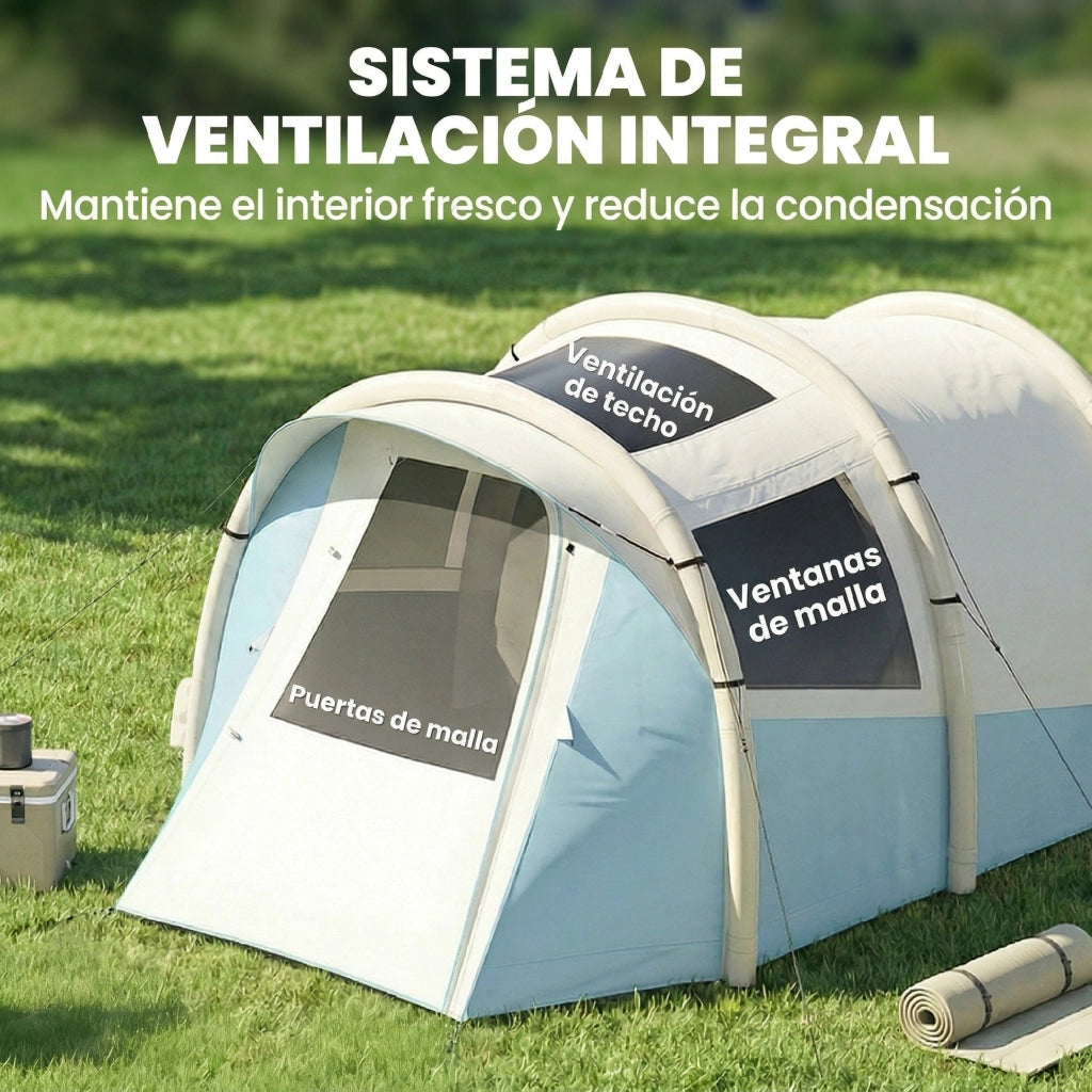 Tenda Inflabile 2-3 Persone ¨C zephmum ¨C Impermeabile 3000 mm Azzurro
