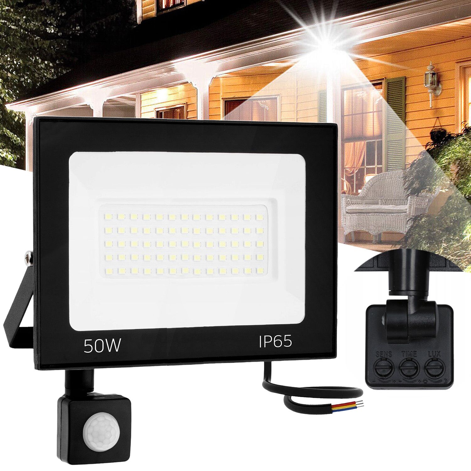 Alogeno Led Motion Sensor 50w Rsl008-50ns Neutro 4500K