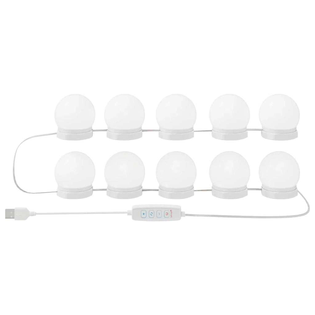 Luci per Specchio 2 pz Bianco 4.5 x 4.5 x 4.8 cm Plastica CFW3193997
