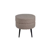 Venture Home Pouf Pot 40x40x40 cm Pelliccia Beige e Nero 444798