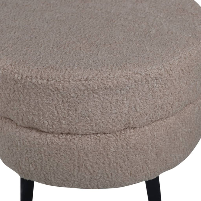 Venture Home Pouf Pot 40x40x40 cm Pelliccia Beige e Nero 444798