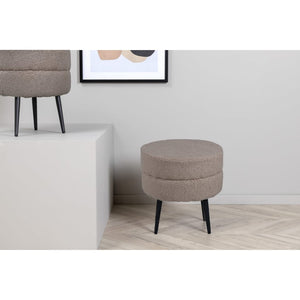 Venture Home Pouf Pot 40x40x40 cm Pelliccia Beige e Nero 444798