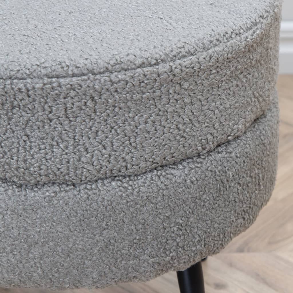 Venture Home Pouf Pot 40x40x40 cm Pelliccia Nero e Grigio 444795