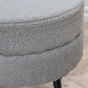 Venture Home Pouf Pot 40x40x40 cm Pelliccia Nero e Grigio 444795