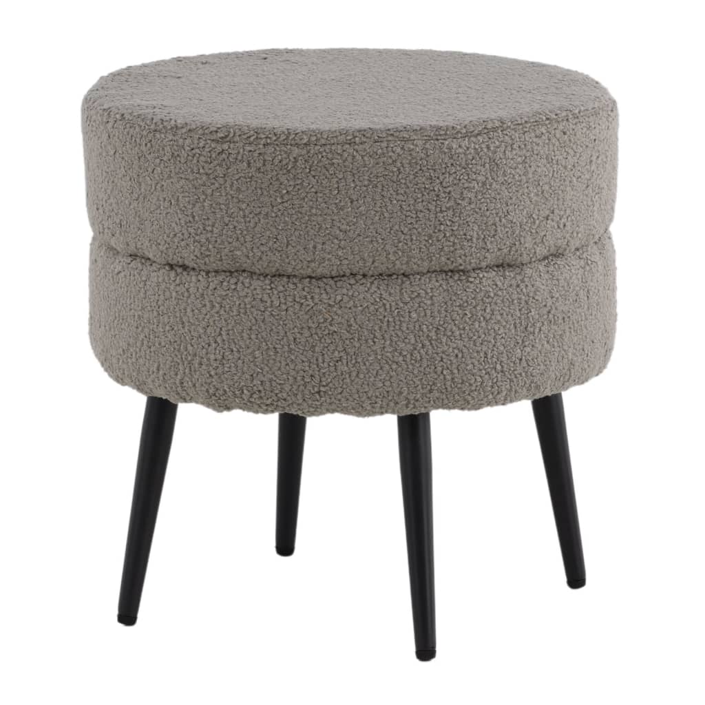 Venture Home Pouf Pot 40x40x40 cm Pelliccia Nero e Grigio 444795