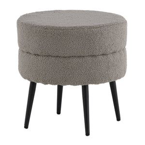 Venture Home Pouf Pot 40x40x40 cm Pelliccia Nero e Grigio 444795
