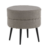 Venture Home Pouf Pot 40x40x40 cm Pelliccia Nero e Grigio 444795